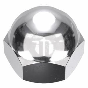 GRAINGER CPB074 Cap Nut, 1/4 Inch-28 Thread, Chrome Plated, Not Graded, Brass, 0.375 Inch Height | CP8JWL 6NU90