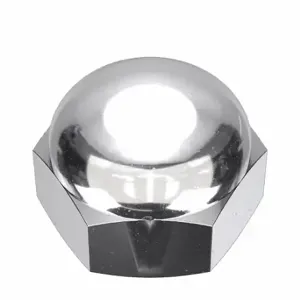 GRAINGER CPB286 Cap Nut, 1/2 Inch-20 Thread, Chrome Plated, Not Graded, Brass, 0.563 Inch Height | CP8JVT 38D039