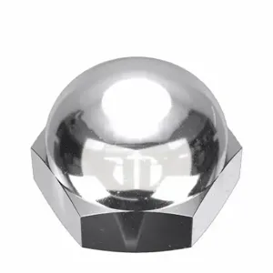 GRAINGER CPB080 Cap Nut, 1/2 Inch-13 Thread, Chrome Plated, Not Graded, Brass, 0.563 Inch Height | CP8KHK 6NU96