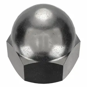 GRAINGER CPB169 Cap Nut, Low Crown, 9/16 Inch-18 Thread, Black Oxide, Not Graded, Steel, 0.938 Inch Height | CP8KGT 6XEP6