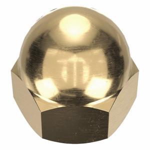 GRAINGER CPB212 Cap Nut, Low Crown, 5/16 Inch-24 Thread, Plain, Not Graded, Brass, 0.531 Inch Height | CP8KFT 6UUV8