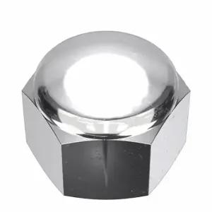 GRAINGER CPB289 Cap Nut, 3/4 Inch-10 Thread, Chrome Plated, Not Graded, Brass, 0.875 Inch Height | CP8JWT 38D042