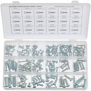 GRAINGER CPS1KLZ3GR Machine Screw Assortment, 214 Pieces | CD2MDL 53WR25