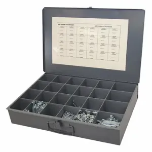 GRAINGER CPS1PJC6GR Pin Assortment, Cotter, Low Carbon, Steel, Zinc Plated, 24 Sizes, 2, 306 Pieces | CQ3QEY 53WR04