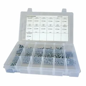 GRAINGER CPS1YY41GR Self-Drilling Screw Assortment, 340 Peices | CD2MDH 53WR22