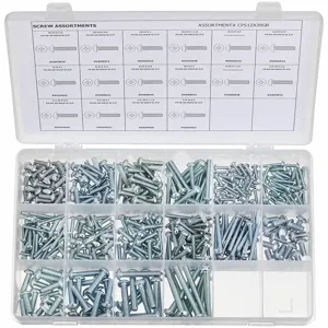 GRAINGER CPS1ZA39GR Machine Screw Assortment, 445 Pieces | CD2MDJ 53WR23