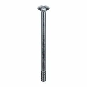 GRAINGER CRG5ZP516186 Carriage Bolt, Grade 5, Zinc Plated, 5/16 Inch-18 Thread Size, 6 Inch Length | CP8VBY 33F299