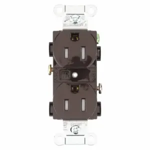 GRAINGER CRS15TR Receptacle, Duplex, 5-15R, 15 A, 125V AC, Brown, 2 Poles, Screw Terminals | CP8XUZ 49YZ21