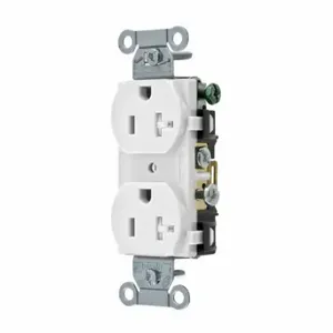 GRAINGER CRS20WTR Receptacle, Duplex, 5-20R, 20 A, 125V AC, White, 2 Poles, Screw Terminals | CP8XWQ 52HD95