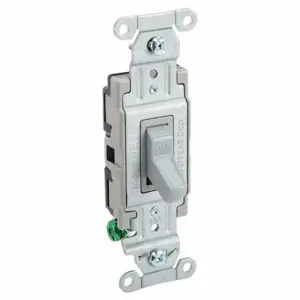 GRAINGER CSB115BGRY Wall Switch, Toggle Switch, Single Pole, Gray, 15 A, Screw Terminals, Screw Terminals | CP9EFX 52HF02