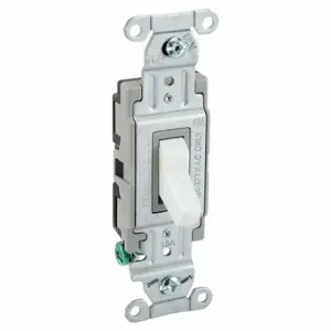 GRAINGER CSB115BW Wall Switch, Toggle Switch, Single Pole, White, 15 A, Screw Terminals, Screw Terminals | CP9EGH 52HF04