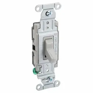 GRAINGER CSB120BGRY Wall Switch, Toggle Switch, Single Pole, Gray, 20 A, Screw Terminals, Screw Terminals | CP9EHA 52HF05