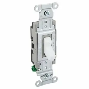 GRAINGER CSB120BW Wall Switch, Toggle Switch, Single Pole, White, 20 A, Screw Terminals, Screw Terminals | CP9EGK 52HF08