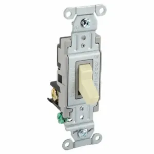 GRAINGER CSB315BI Wall Switch, Toggle Switch, 3-Way, Ivory, 15 A, Screw Terminals, Screw Terminals | CP9EEP 52HF10