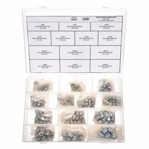 GRAINGER CT102 Acorn Nut Assortment, Steel | CQ2AEP 6XEE7