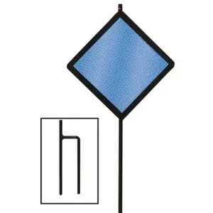 GRAINGER DMD80048B Reflective Driveway Marker, Steel, 48 Inch Height, Diamond Reflector, Blue, 12 PK | CQ4CVN 49VZ23