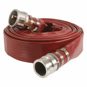 GRAINGER DPK400-25CE-G Water Discharge Hose, 4 Inch Heightose Inside Dia, 25 ft Hose Length, 150 psi, Red | CQ7XYZ 55CF85