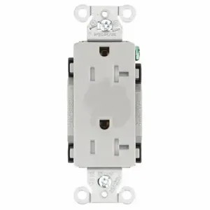 GRAINGER DRS20GRYTR Receptacle, Decorator Duplex, 5-20R, 20 A, 125V AC, Gray, 2 Poles, Screw Terminals | CP8XUH 52HE10