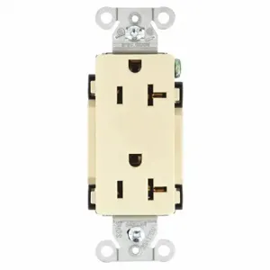 GRAINGER DRS20I Receptacle, Decorator Duplex, 5-20R, 20 A, 125V AC, Ivory, 2 Poles, Screw Terminals | CP8XUK 52HE11