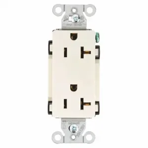 GRAINGER DRS20LA Receptacle, Decorator Duplex, 5-20R, 20 A, 125V AC, Light Almond, 2 Poles, Screw Terminals | CP8XYH 52HE13