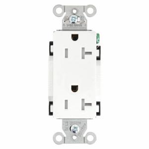 GRAINGER DRS20WTR Receptacle, Decorator Duplex, 5-20R, 20 A, 125V AC, White, 2 Poles, Screw Terminals | CP8XUM 52HE15