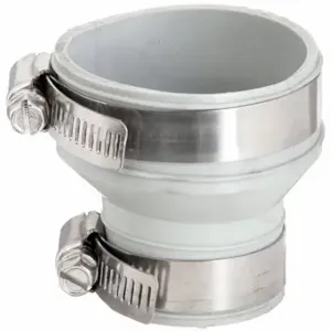 GRAINGER DXDTC-215 Flexible Coupling, Pvc, 1 1/4 In 1 1/2 In 2 Inch Pipe, 2 1/4 Inch Overall Length | CQ3QLB 406F45