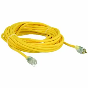 GRAINGER EC0078 Extension Cord, 12 Gauge, Yellow, 50 Ft | CP9HDJ 323D48