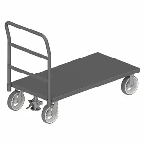 GRAINGER EPTFL24488MR95 Steel Deck Platform Truck, 48 Inch x 24 Inch x 11-1/8 Inch Size, 2400 Lbs. Load Capacity | CH6PCN 49DM89