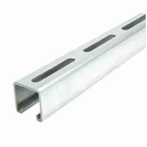 GRAINGER FS-200SL PG 120.00 Strut Channel - Slotted, Steel, Pre-Galvanized, 12 ga Gauge, Slotted Holes | CQ7EZG 3ULW4