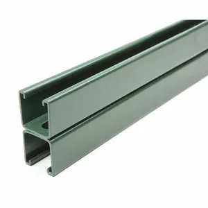 GRAINGER FS-201SS GR 18.00 Strut Channel, Slotted Back-to-Back, Steel, Painted, 18 Inch Overall Length, Green | CQ7FDL 45YW62