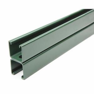 GRAINGER FS-201SS GR 24.00 Strut Channel, Slotted Back-to-Back, Steel, Painted, 2 ft Overall Length, Green | CQ7FFQ 45YW63