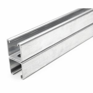 GRAINGER FS-201SS PG 60.00 Strut Channel, Slotted Back-to-Back, Steel, Pre-Galvanized, 5 ft Overall Length, Silver | CQ7FEX 45YW73
