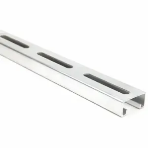 GRAINGER FS-500SL AL 120.00 Strut Channel - Slotted, Aluminum, Pla Inch, 14 ga Gauge, Slotted Holes | CQ7FFM 45YV19