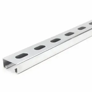 GRAINGER FS-500SS AL 120.00 Strut Channel - Slotted, Aluminum, Pla Inch, 14 ga Gauge, 10 ft Overall Length | CQ7EXG 45YV89