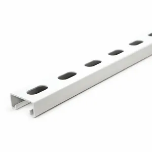 GRAINGER FS-500SS WT 18.00 Strut Channel - Slotted, Steel, Painted, 14 ga Gauge, 18 Inch Overall Length, White | CQ7EYM 45YV66