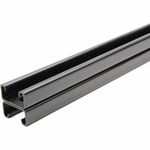 GRAINGER FS-501SS FBK 12.00 Strut Channel, Slotted Back-to-Back, Steel, Painted, 1 ft Overall Length, Black, Slotted | CQ7FCY 45YX18