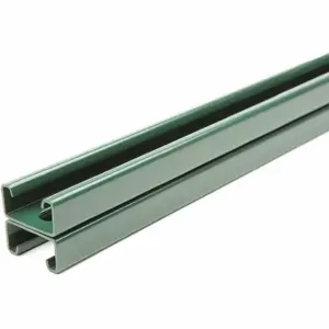 GRAINGER FS-501SS GR 24.00 Strut Channel, Slotted Back-to-Back, Steel, Painted, 2 ft Overall Length, Green, Slotted | CQ7FDQ 45YW98