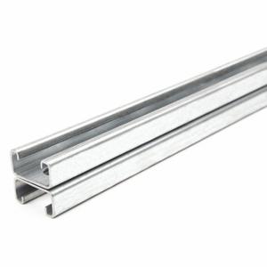GRAINGER FS-501SS PG 48.00 Strut Channel, Slotted Back-to-Back, Steel, Pre-Galvanized, 4 ft Overall Length, Silver | CQ7FEW 45YX08