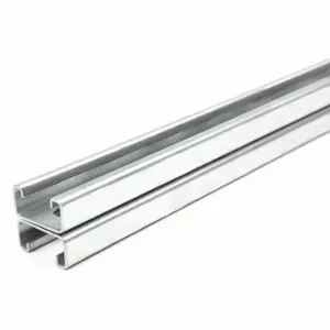 GRAINGER FS-501SS PG 60.00 Strut Channel, Slotted Back-to-Back, Steel, Pre-Galvanized, 5 ft Overall Length, Silver | CQ7FEY 45YX09