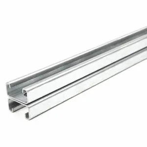 GRAINGER FS-501SS PG 18.00 Strut Channel, Slotted Back-to-Back, Steel, Pre-Galvanized, 18 Inch Overall Length, Silver | CQ7FEP 45YX05