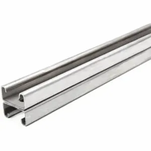 GRAINGER FS-501SS ST4 60.00 Strut Channel, Slotted Back-to-Back, 304 Stainless Steel, 14 ga Gauge, 5 ft Overall Length | CQ7FFW 45YX30