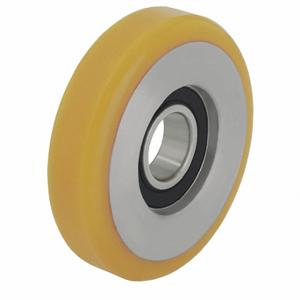 GRAINGER FSTH 50X25/12-10K Polyurethane Tread On Steel Core Wheel, 2 Inch Wheel Dia, 1 Inch Wheel Width, Yellow | CQ3VMN 489C40