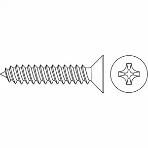 GRAINGER FTA88024GR12M Sheet Metal Screw, #8 Size, 3/4 Inch Length, Steel, Zinc Plated, Flat, Phillips, 12 | CQ4MKE 5KGE2