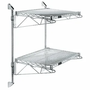 GRAINGER GACB18-34-1836S Wire Wall Shelf, 36 Inch x 18 Inch, 2 Shelves, 600 lb Load Capacity per Shelf, Direct | CQ7YXT 45TV89