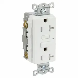 GRAINGER GFT20W GFCI Receptacle, Duplex, 5-20R, 20 A, 125 VAC, White, 2 Poles, Screw Terminals | CP8XYP 483P60