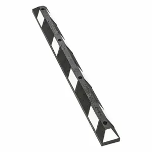 GRAINGER GNRS1620WH Car Stop, Rubber, 6 ft Length, 6 Inch Width, 4 Inch Height, Black/White | CQ3PDA 49ZZ27