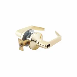 GRAINGER GP 116 PHL 605 234 ASA SFL Door Lever Lockset, Grade 2, Phl Angled, Bright Brass, Not Keyed | CP9CTV 53DL29