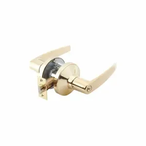 GRAINGER GP 115 MIA 605 234 ASA SCC Door Lever Lockset, Grade 2, Mia Straight, Bright Brass | CP9CUN 53DL20