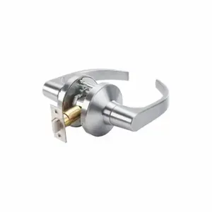 GRAINGER GP 126 BSN 626 234 ASA Door Lever Lockset, Grade 2, Bsn Curved, Satin Stainless Steel, Not Keyed, Lever | CP9CRR 53DL43