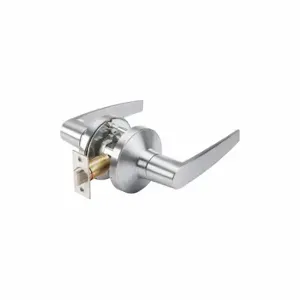 GRAINGER GP 126 MIA 626 234 ASA Door Lever Lockset, Grade 2, Mia Straight, Satin Stainless Steel, Not Keyed, Lever | CP9CTN 53DL46